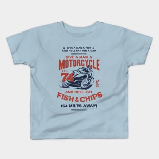 Fish and Chips Motorcycle Kids T-Shirt